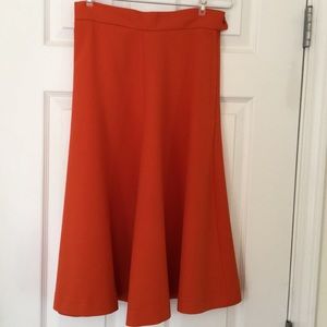 Orange high waisted skirt